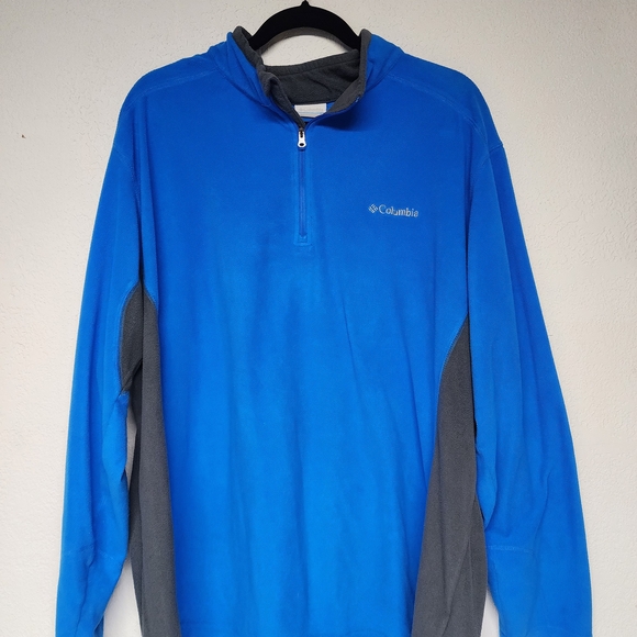 Columbia Women's 1/4 Zip Fleece Pullover Long Sleeve Jacket XXL Blue Lightweight - Picture 1 of 6